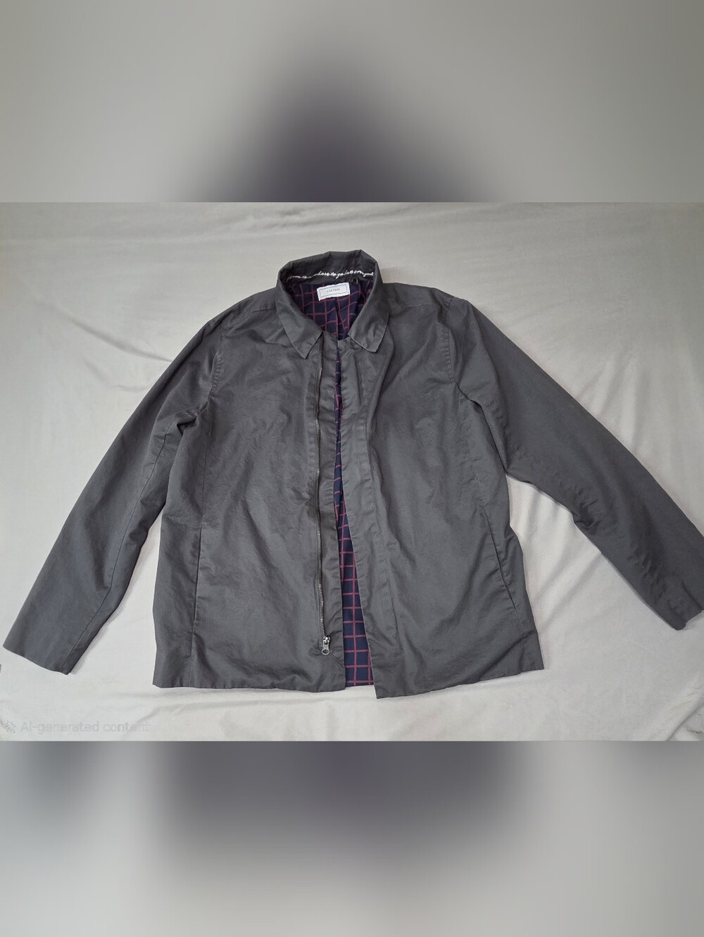 Five Four Charcoal Gray Full Zip Lightweight Jacket Size M